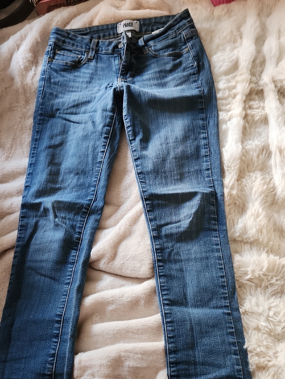 PAIGE Women's Medium Blue Skinny Jeans